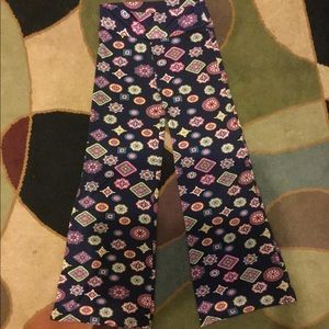 Lady's World stretchy dark blue pants with designs